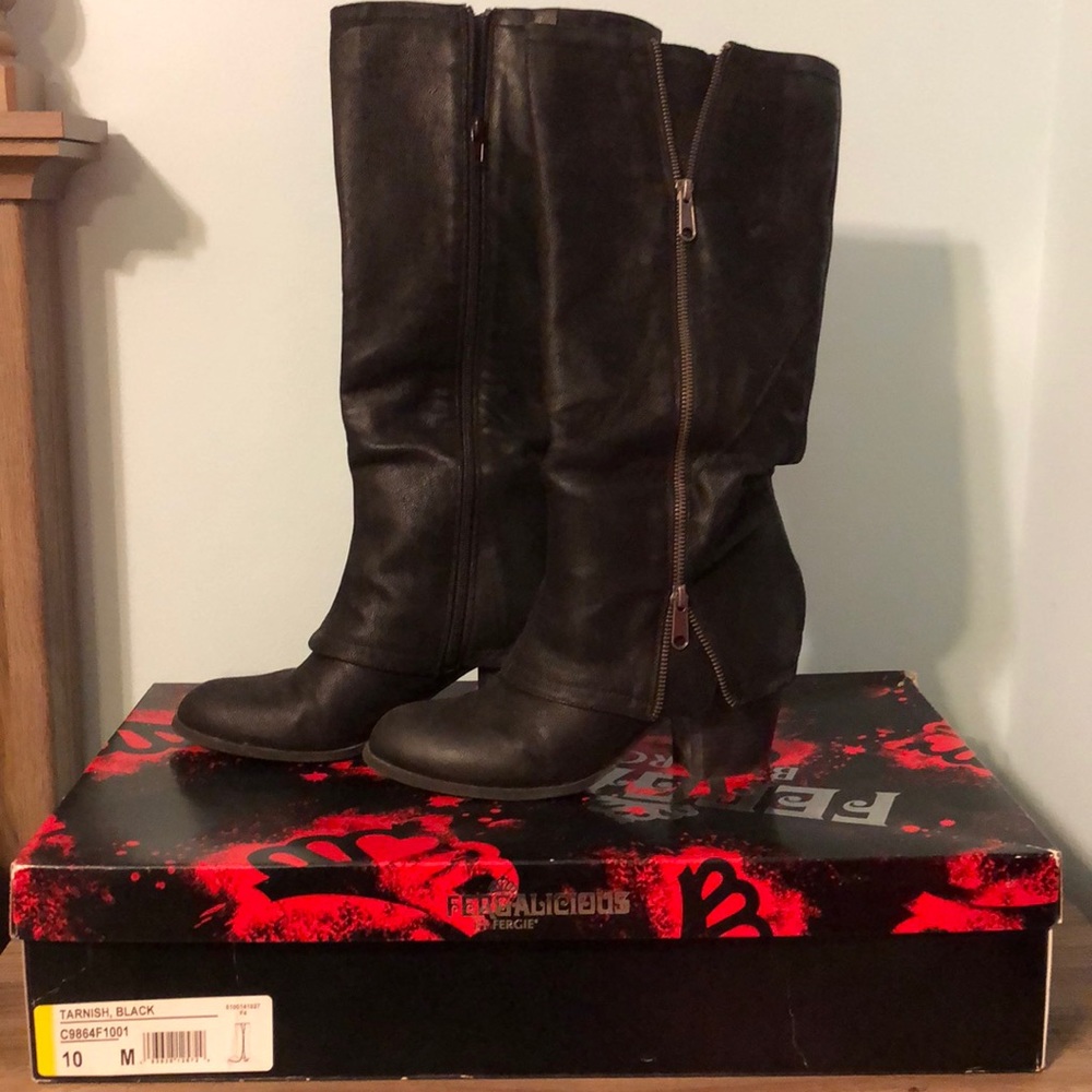 Fergalicious Tarnish Black Boots